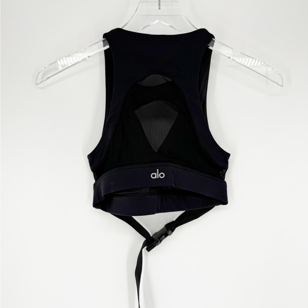 Alo Yoga Catch the Vibe‎ Buckle Sports Bra XS Black - Picture 3 of 7